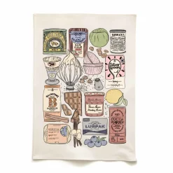 Online Baking Essentials Organic Cotton Tea Towel Kitchen Textiles & Clothing