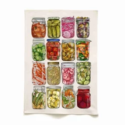Online For The Love of Pickles Organic Cotton Tea Towel Kitchen Textiles & Clothing