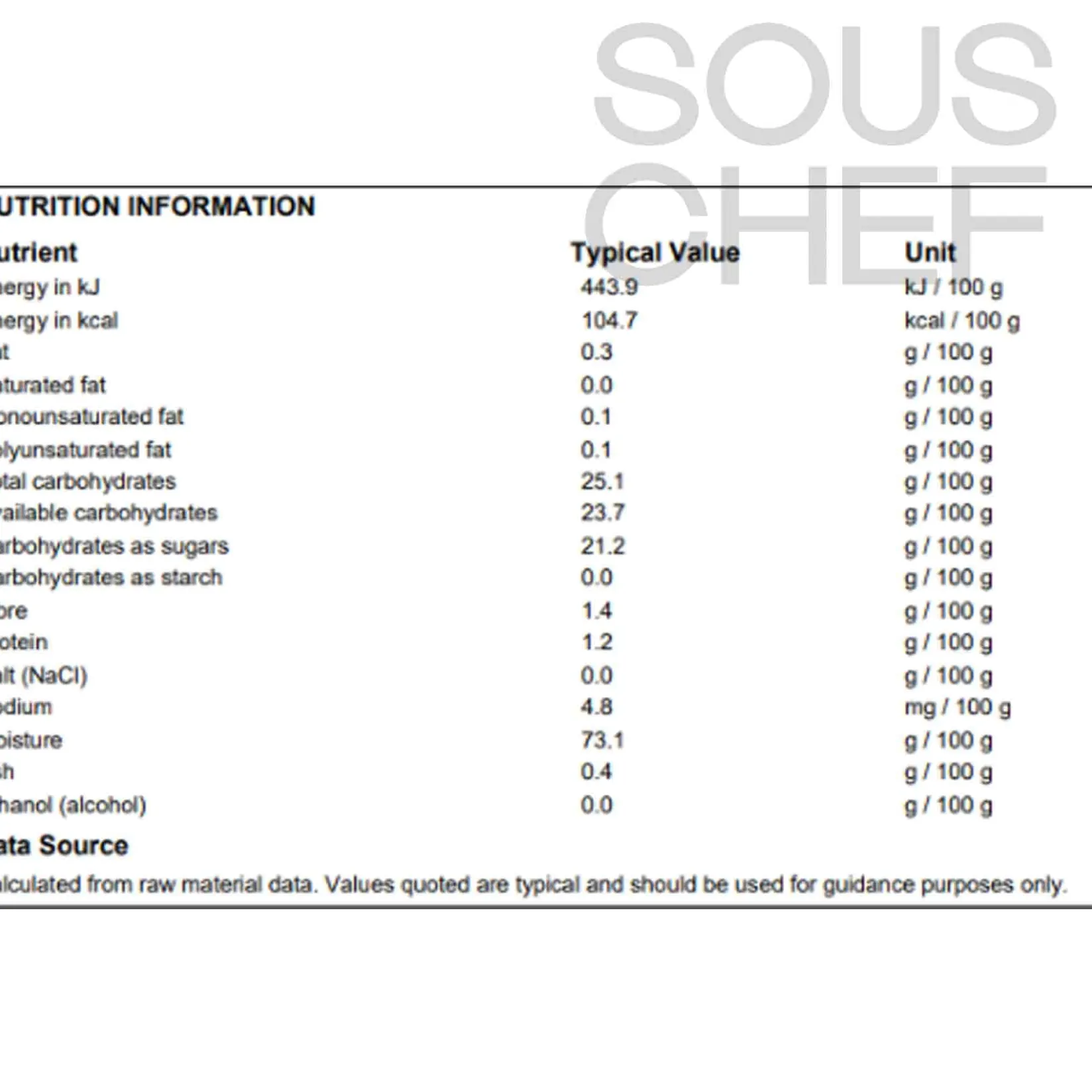 Clearance Morello Cherry Puree, 1 Litre Ingredients Brands|Drinks