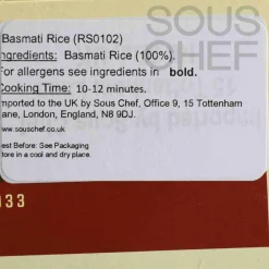 Discount Basmati Rice, 1kg Ingredients Brands|Pasta, Rice & Beans