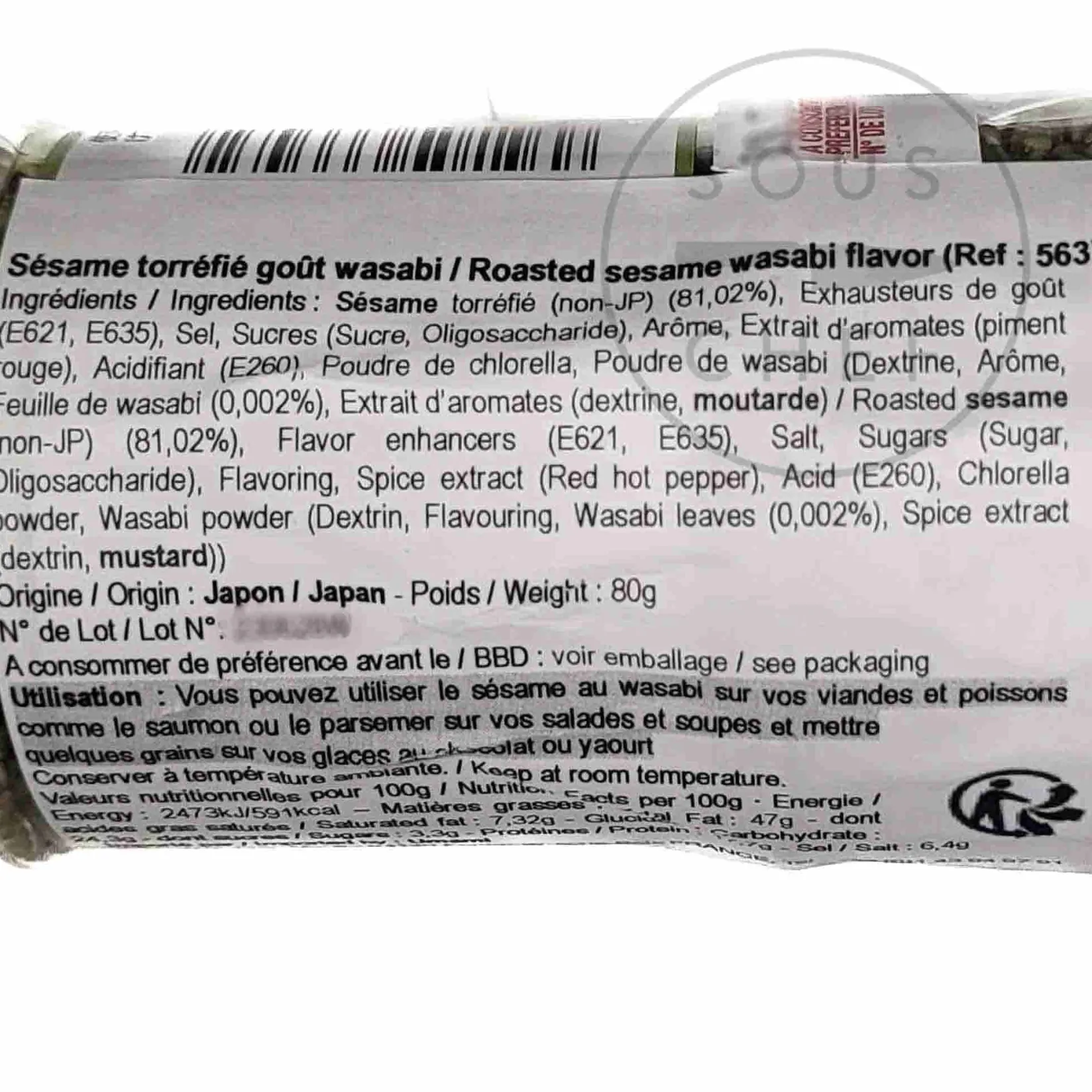 Discount Roasted Sesame Seeds With Wasabi, 80g Ingredients Brands|Japanese Ingredients