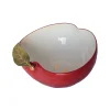 Apple Bowl with Gold Detail, 19.5x21cm Crockery & Dinnerware|Bowls
