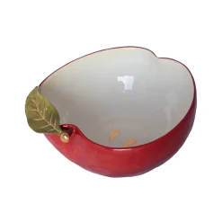 Apple Bowl with Gold Detail, 19.5x21cm Crockery & Dinnerware|Bowls