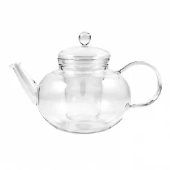 Hot Round Glass Teapot & Strainer 1.2 litres Tableware Brands