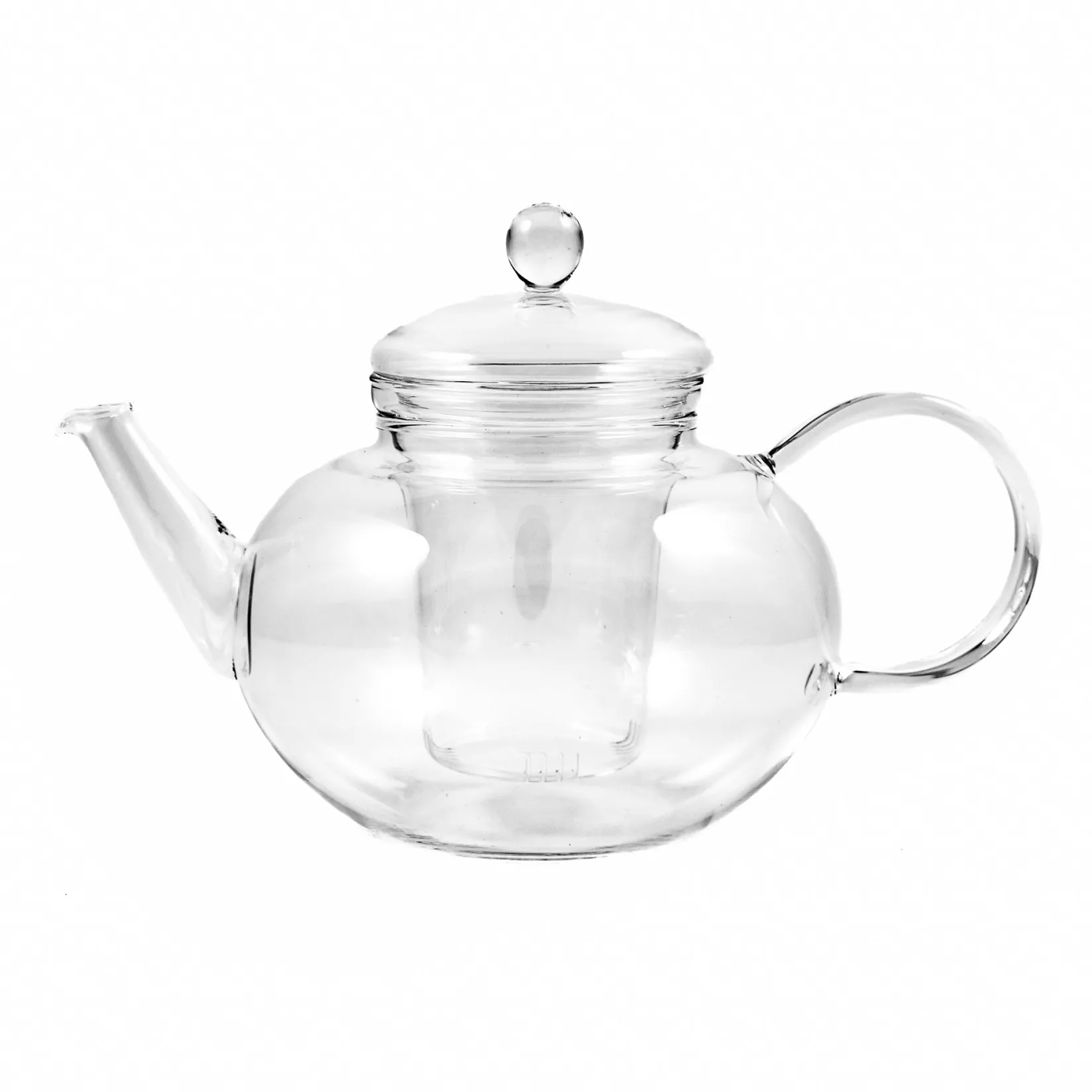 Hot Round Glass Teapot & Strainer 1.2 litres Tableware Brands