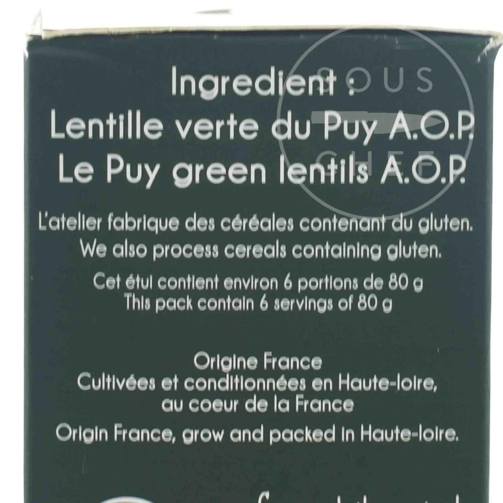 Hot AOP Green Puy Lentils, 500g French Ingredients|Pasta, Rice & Beans