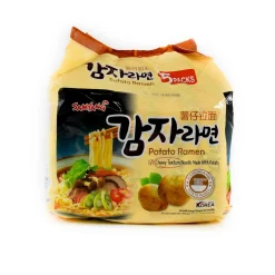 Hot Potato Ramen Multi Pack Noodles, 5 x 120g Ingredients Brands|Korean Ingredients
