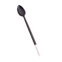 Online Black & White Horn Kitami Long Dessert Spoon, 20cm Cutlery|Tableware Brands