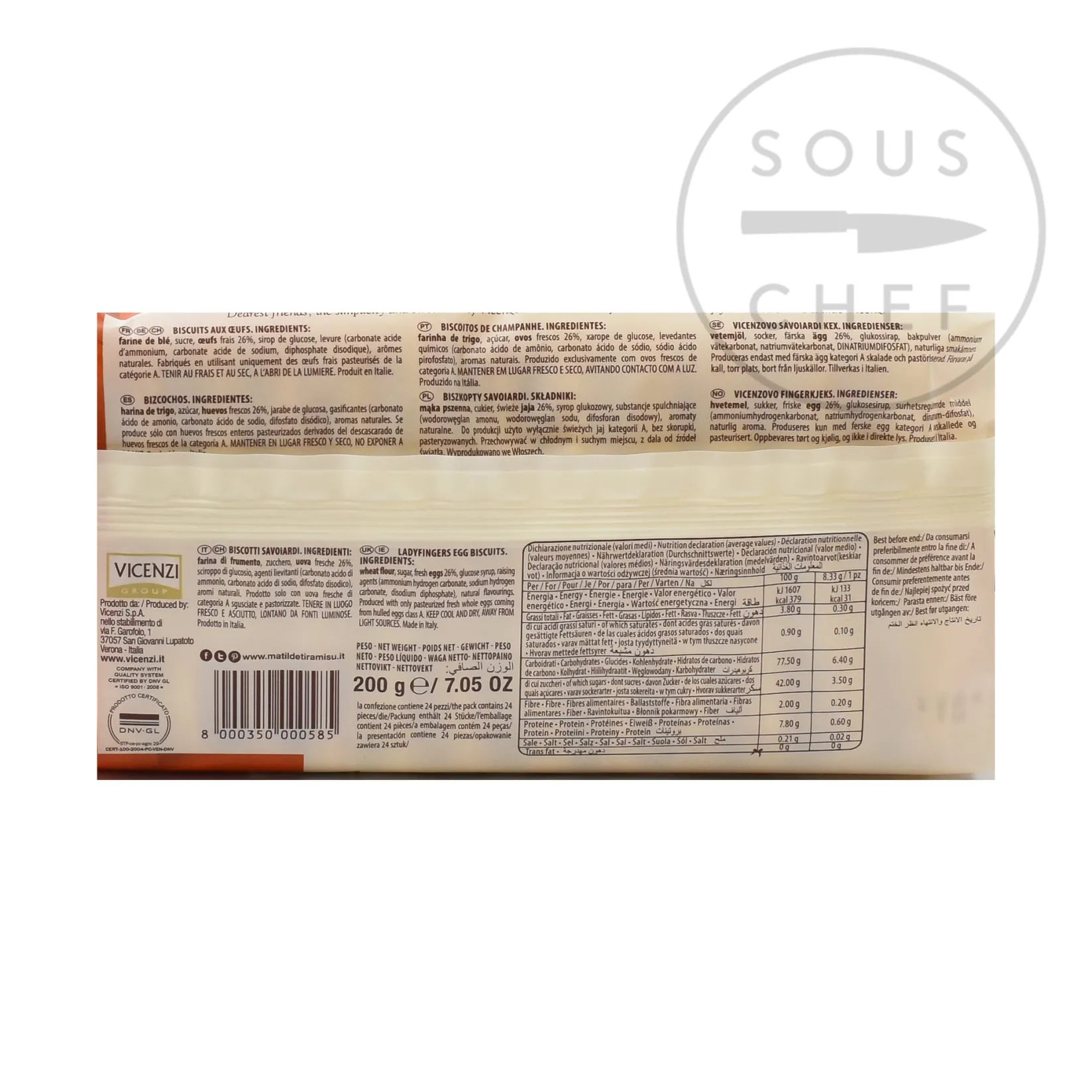 Best Savoiardi Lady Fingers, 200g Italian Ingredients|Chocolate & Sweets