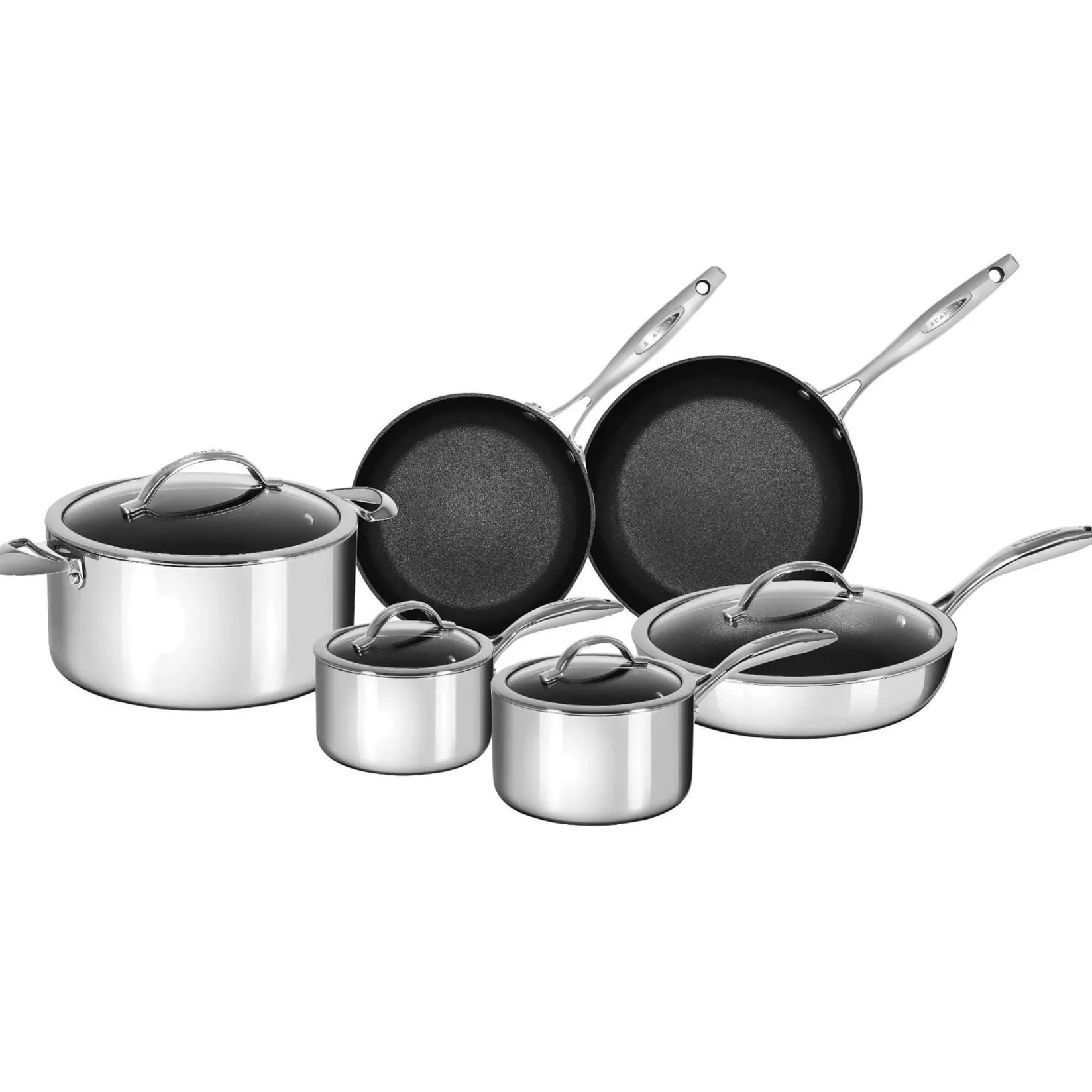 Outlet HaptIQ 6 Piece Stainless Steel Non-Stick Cookware Set Pots & Pans