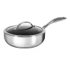Sale HaptIQ Stainless Steel Non-Stick Deep Saute Pan with Lid, 26cm Pots & Pans