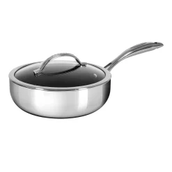 Sale HaptIQ Stainless Steel Non-Stick Deep Saute Pan with Lid, 26cm Pots & Pans