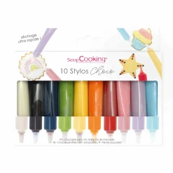 Sale Scrap Cooking Set of 10 Coloured Chocolate Pens Ingredients Brands|Baking Ingredients