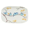 Clearance Porcelain Birds on Branch Rectangular Platter, 32cm Japanese Ingredients|Table Setting