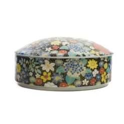 New Porcelain Black Floral Motif Sweets Container, 3 Compartments Tableware Brands|Japanese Ingredients