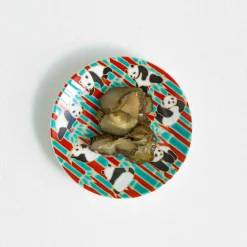 New Porcelain Dancing Pandas Mamezara Garnish Plate, 10cm Japanese Ingredients|Plates