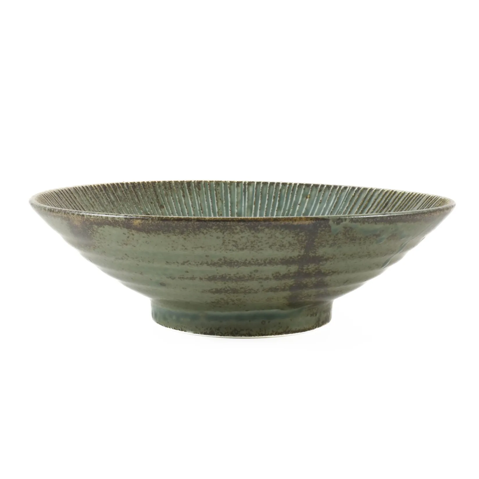 Hot Senkei Shallow Bowl, Green, 24cm Tableware Brands|Japanese Ingredients