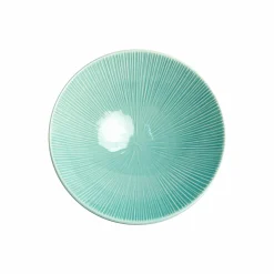Discount Senkei Shallow Bowl, Turquoise, 24cm Japanese Ingredients|Japanese Tableware