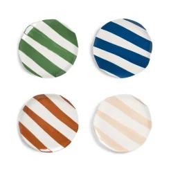 Discount Set of 4 Abstract Stripe Side Plates, 18cm Tableware Brands|Plates