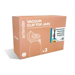 Clearance Set of 3 x Kilner Clip Top Jars with Vacuum Seal Lids Tableware Brands|Food Storage & Containers