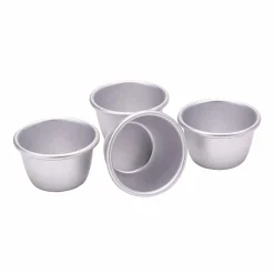 Clearance Set of 4 Anodised Mini Pudding Moulds Baking Supplies & Equipment
