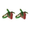 New Set of 2 Beaded Strawberry Napkin Rings Table Setting|Kitchen Textiles & Clothing