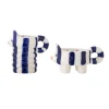 Online Set of 2 Blue Striped Cat Candle Holders Table Setting|Tableware Brands