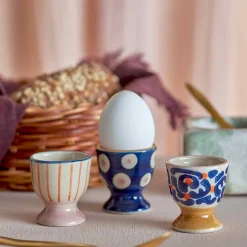 Best Set of 3 Eviaya Patterned Egg Cups Tableware Brands
