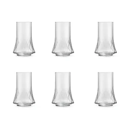 Set of 6 Geometric Glasses, 410ml Tableware Brands