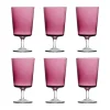 Discount Set of 6 Violet Stemmed Wine Glass Table Setting|Drinking Glasses