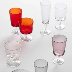 Discount Set of 6 Violet Stemmed Wine Glass Table Setting|Drinking Glasses