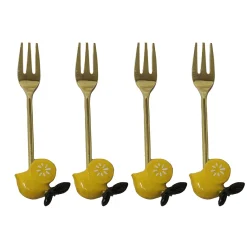 New Set of 4 Lemon Tasting Forks Cutlery|Tableware Brands