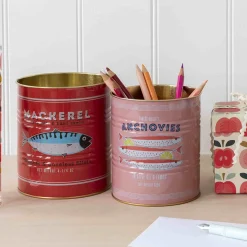 Outlet Set of 2 Mackerel & Anchovies Utensil Jars Tableware Brands