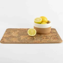Online Set of 4 Marbled Cork Rectangle Placemats, 40cm Tableware Brands