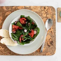 Online Set of 4 Marbled Cork Rectangle Placemats, 40cm Tableware Brands