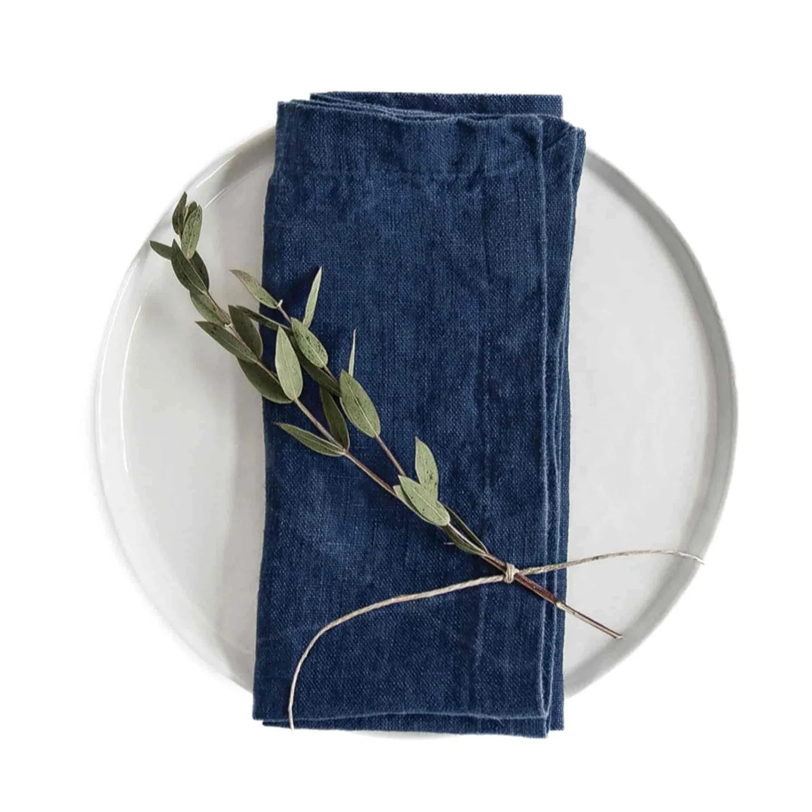 Discount Set of 2 Navy Linen Napkins Table Setting|Kitchen Textiles & Clothing