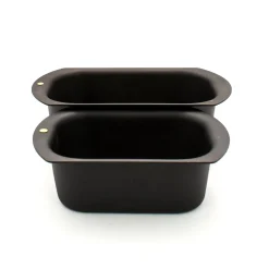 New Set of 2 Spun Iron Loaf Tins Baking Supplies & Equipment