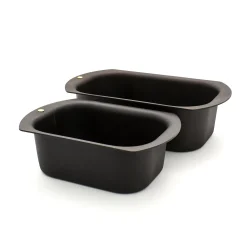 New Set of 2 Spun Iron Loaf Tins Baking Supplies & Equipment