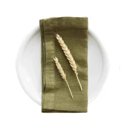 Best Set of 2 Olive Linen Napkins Table Setting|Kitchen Textiles & Clothing