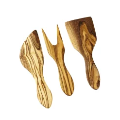 Clearance Set of 3 Olive Wood Mini Cheese Tools Tableware Brands|Cutlery