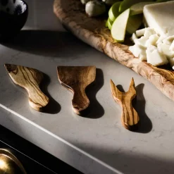 Clearance Set of 3 Olive Wood Mini Cheese Tools Tableware Brands|Cutlery