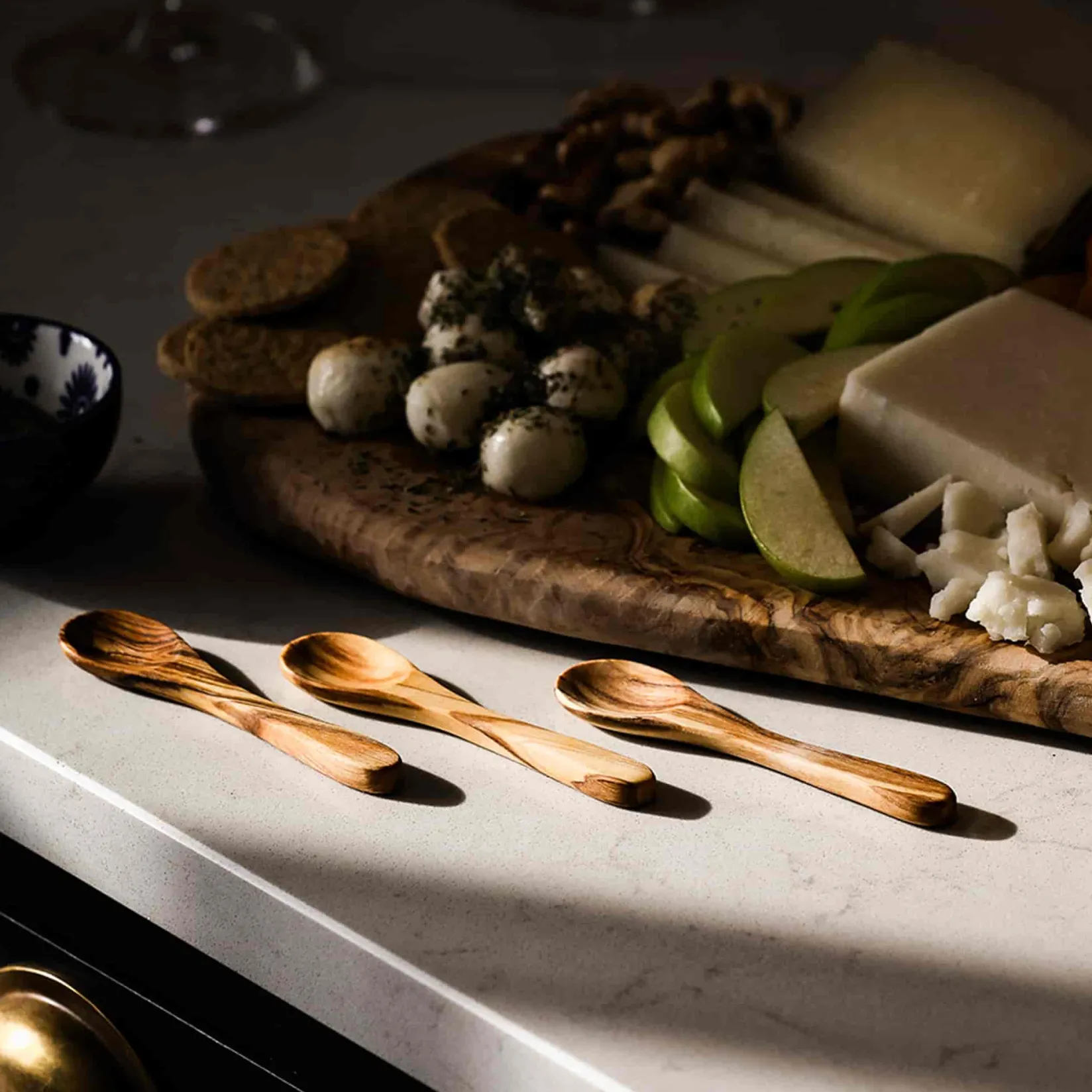 Discount Set of 3 Olive Wood Mini Spoons Tableware Brands|Cutlery