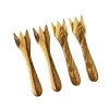 Set of 4 Olive Wood Snacking Forks Cutlery|Tableware Brands