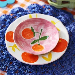 Online Set of 4 Orange Side Plates, 16cm Plates|Crockery & Dinnerware