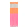 Discount Set of 4 Pink Orange Colourblock Candles Table Setting|Tableware Brands