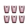 Discount Set of 6 Purple Diamond Tumblers, 270ml Tableware Brands