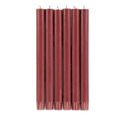 Outlet Set of 6 Red Dinner Candles Table Setting|Tableware Brands