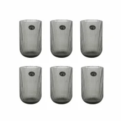 Set of 6 Ribbed Green Highball Glasses, 430ml Tableware Brands|Cocktail Making & Barware