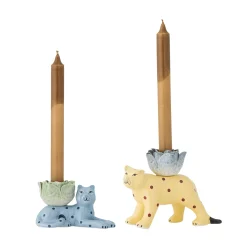 Discount Set of 2 Rory Blue Stoneware Candle Holder Tableware Brands|Table Setting