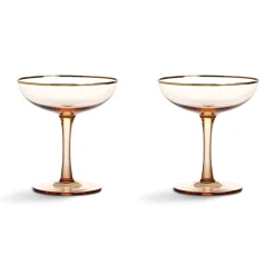 Sale Set of 2 Rose Coupe Glasses Tableware Brands|Table Setting